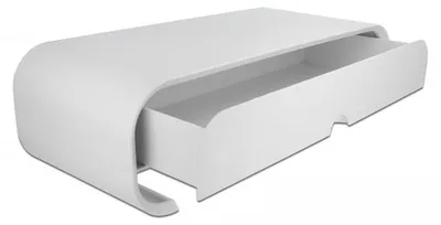 Productafbeelding van DELOCK Monitorstandaard met stekkerdoos, wit, Vrijstaand, 40 kg, Wit