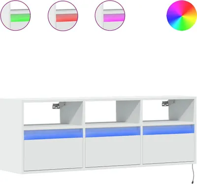 Immagine prodotto di Pensile TV con illuminazione LED bianco 130x31x45 cm