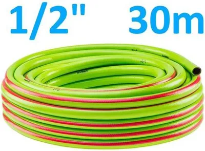 Obrázok produktu pre VERTO Profesionálna záhradná hadica 1/2 palca, dĺžka 30 m, 3-vrstvová - flexibilná hadica odolná voči UV žiareniu