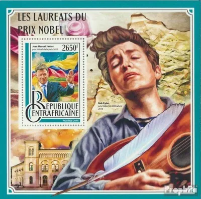 Produktbild von Briefmarken Zentralafrikanische Republik 2016 Mi Block 1552 (kompl. Ausgabe) postfrisch Nobelpreisträger