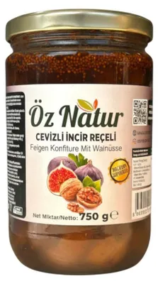 Produktbild von Öz Natur | Getrocknete Feigen mit Walnüssen in Zuckersirup 750g