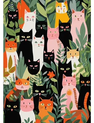 Produktbild von 5D Diamond Painting Set - Motiv Katze - DIY Mosaik Bastelset für Wanddekoration - 30x40 cm