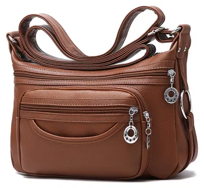 Productafbeelding van Handtas schoudertas crossbody - Zacht Polyurethanleer - Grote capaciteit
