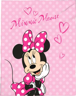 Produktbild von Disney  Minnie Mouse Flanell Flauschdecke Kuscheldecke 130x160 cm, rosa
