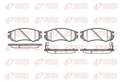 Produktbild von REMSA Bremsbeläge Satz Vorne Bremsklötze für NISSAN ALMERA I Hatchback (N15) 0395.02
