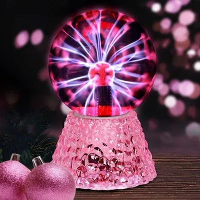 Image de Lampe à effet lumineux plasma - Réagit au toucher - Pièce unique avec effet de décoloration