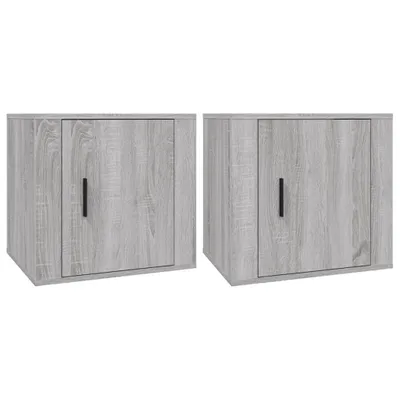 Produktbild von vidaXL Nachttische 2 Stk. Grau Sonoma 50x39x47 cm