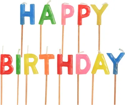 Image de PAPSTAR  19559 PAPSTAR Kuchenkerzen-Set "Happy Birthday", 13-teilig