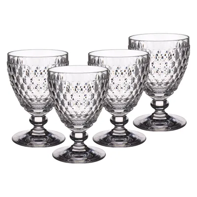 Immagine prodotto di Villeroy & Boch Boston Bicchiere da vino bianco in cristallo bianco 230 ml, set da 4 con sfaccettature