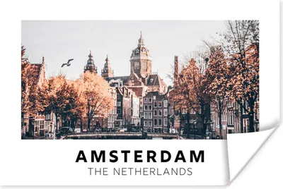 Produktbild von MuchoWow® Poster Amsterdam - Niederlande - Brücke 180x120 cm - Fotoplakat