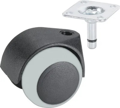 Produktbild von Tarrox Transport-Geräte-Doppelrolle, bis 30 kg, 40 x 57 x 8 mm