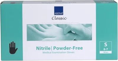 Zdjęcie produktu dla Abena Abena rękawiczki nitrylowe bezpudrowe rozmiar S czarne 100 szt