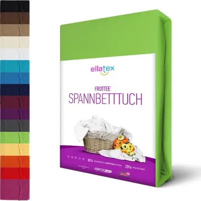 Produktbild von FROTTEE Spannbettlaken Spannbetttuch  Bettlaken Betttuch, in Größe: 90x200-100x200 cm, in Farbe: Apfelgrün