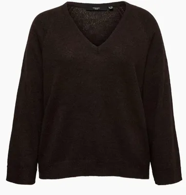 Produktbild von Vero Moda VMTEAK LS V-NECK PULLOVER BF Chocolate Torte/W. MELANGE XL