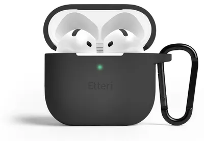 Image de Étui en silicone pour AirPods 4 – Noir