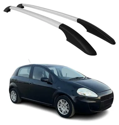 Image de Barres de toit longitudinales pour Fiat Grande Punto 2005-2009 en Alu gris