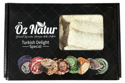 Produktbild von Öz Natur | Turkish Delight Lokum mit Kokosnuss und Schokolade 500g