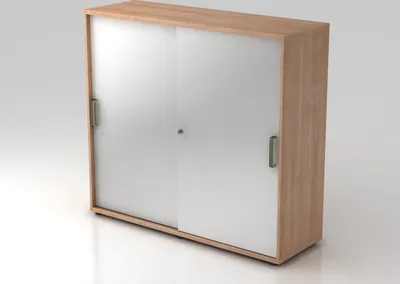 Produktbild von Schiebetürschrank 1753S SG, 3 OH 120 x 40 x 110 cm (BxTxH)