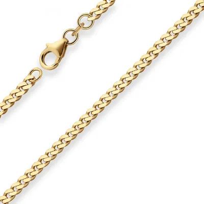Produktbild von 3,4mm Armband Panzerkette Goldarmband Armschmuck aus 585 Gold Gelbgold 20cm