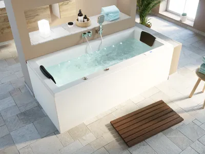 Produktbild von Whirlpool Omega Ultra 170x75 Germany 80 Düsen & LED Befüllung Überlauf : Befüllung über den Überlauf Varianten: Befüllung über den Überlauf