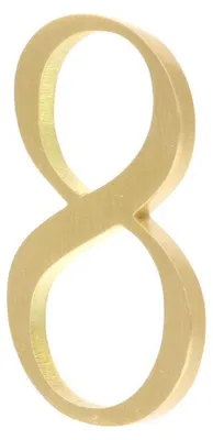 Imagen del producto de Solidchoice - Placa de número de casa Messing de 2 pulgadas para identificación de dirección