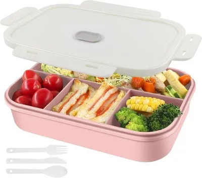 Image de Boîte à lunch étanche 1400 ml, sans BPA, 4 compartiments