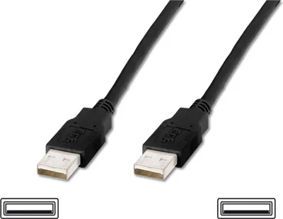Image de Digitus DK-300101-018-S câble USB USB 2.0 1,8 m USB A Noir