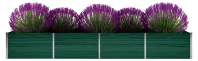Produktbild von Hochbeet aus verzinktem Stahl, 320 x 80 x 45 cm, grün