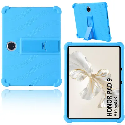 Produktbild von Tablet Hülle für Honor Pad 9 12,1", Stoßfeste Weiches Silikon Schutzhülle mit Standfunktion Hellblau