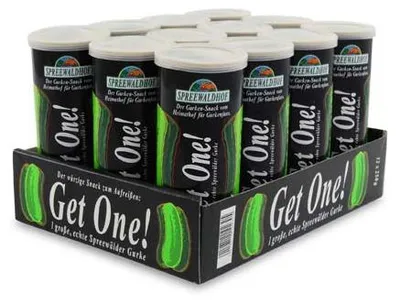 Produktbild von Gurken Snack Get One - Die Gewürzgurke aus der Dose (12 x 1 Gurke / 100 g)