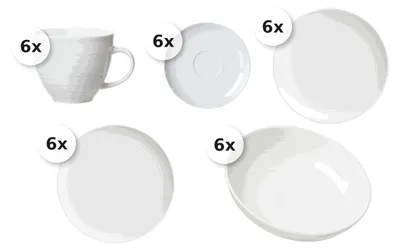 Produktbild von Kaffee- & Tafelservice 30 tlg. Suomi creme-weiss