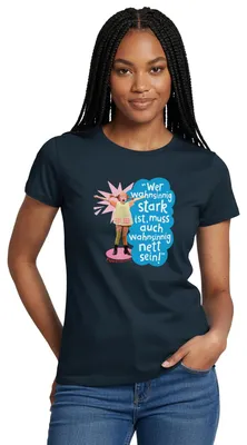 Produktbild von Spreadshirt Pippi Langstrumpf Mit Spruch Frauen T-Shirt, XXL, Navy