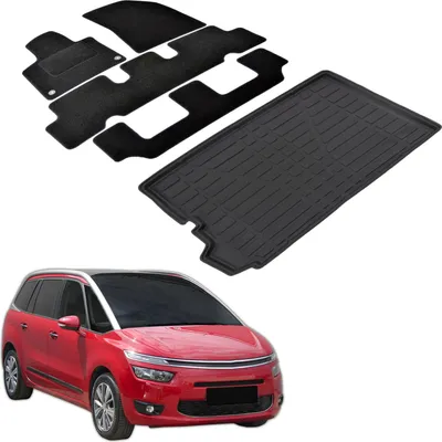 Obrázek produktu pro Sada Velurových Koberců a Vaničky do Kufru pro Citroen C4 Grand Picasso 2013-2019 7-míst