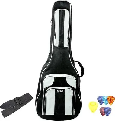 Produktbild von Elektrische Gitarre Full Size - Zweisaitig - Schwarz mit Tragegurt