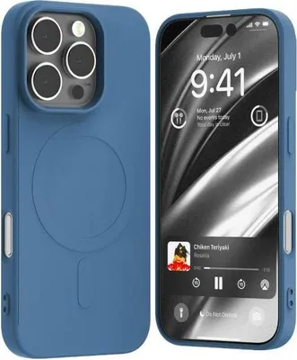 Produktbild von Mercury Magsafe Semi-Silikon Iphone 16Pro 6.3 Blau