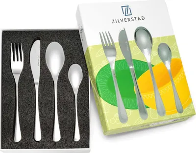 Obrázek produktu pro Dětský příbor Zilverstadt "Uni" 4dílný z nerezové oceli