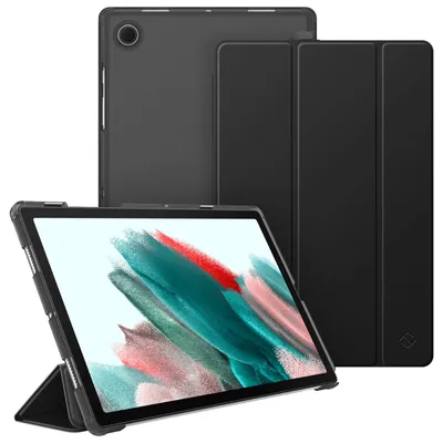 Zdjęcie produktu dla Etui Fintie do Samsung Galaxy Tab A8 10.5 2021, ultracienkie etui ochronne z przezroczystym tyłem, funkcja automatycznego przechodzenia w tryb uśpienia/budzenia dla Tab A8 10.5 cala SM-X200/X205/X207, czarne