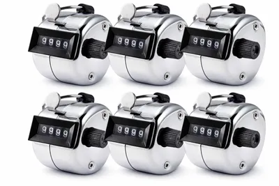 Imagen del producto de THAR, contador manual de 6 unidades – contador click para contar personas y en deportes