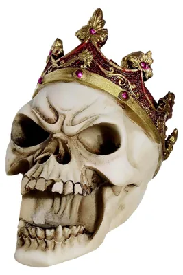 Produktbild von Totenkopf mit Krone - Dekofigur für Halloween