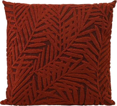 Produktbild von Kissenhülle - Zimtfarben - 40 x 40 cm - mit Reißverschluss - Farn-Motiv