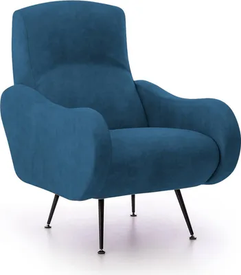 Produktbild von Lasnigo - Sessel, 70x100x98h cm blau, Armlehnen Italy