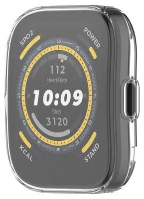 Obrázok produktu pre Pre Amazfit Bip 5 TPU silikónové puzdro na inteligentné hodinky + ochranný sklenený kryt Transparent