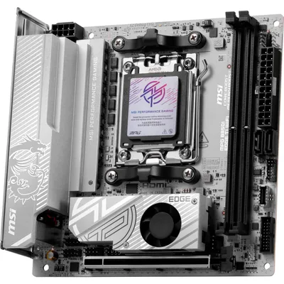 Produktbild von MSI B850I EDGE TI WIFI, AMD, Sockel AM5, AMD Ryzen 7000 Series, AMD Ryzen 8000 Series, AMD Ryzen 9000 Series, Sockel AM5, DDR5-SDRAM, 128 GB
