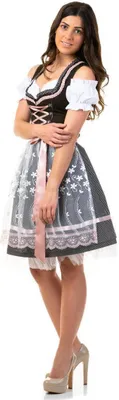 Produktbild von Dirndl Trachtenkleid Damen Sarah  Schwarz 3.Tlg 50