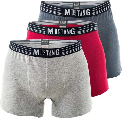 Produktbild von MUSTANG Retro-Pants Boxer Enge Passform Unterwäsche Baumwolle Elasthan Herren 3er Pack
