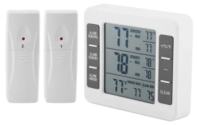 Kühlschrank Thermometer digital mit Alarm, 2 Stück, Min/Max
