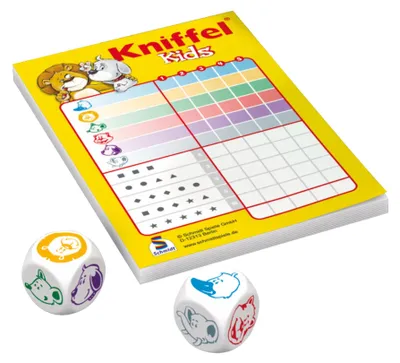 Immagine prodotto di Schmidt Spiele 51245 Kniffel Kids, gioco da tavolo in scatola di metallo