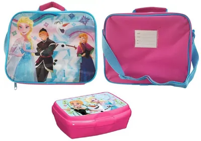 Produktbild von Frozen Eiskönigin Tasche Kinder Umhängetasche und Brotdose/Lunchbox Kindergarten