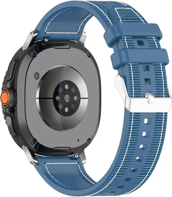 Produktbild von Für Samsung Galaxy Watch 8 / 8 Classic xDfind Hybrid Nylon Geflochtenes Silikon Armband Blau