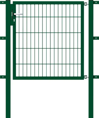 Produktbild von Alberts Einzeltor Flexo mit Zubehör, zum Einbetonieren, grün, Breite 100 cm, Höhe 100 cm